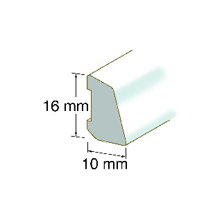 SMYGLIST VIT 10X16MM 2000MM
